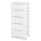 Costway 1/2 PCS 6-Drawer Plastic Rolling Storage Cart with 4 Universal Wheels Dresser Cabinet